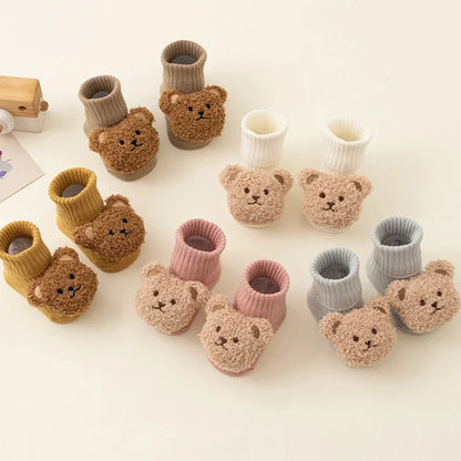 Warm Cartoon Bear Baby Socks