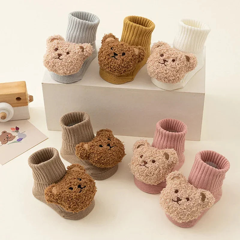 Warm Cartoon Bear Baby Socks